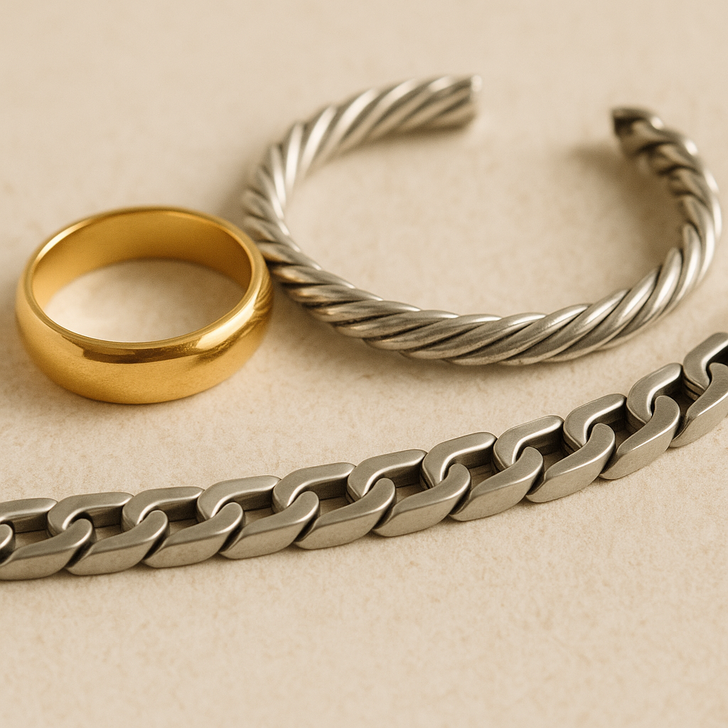 L’essenza dei metalli preziosi: Oro, Argento e Acciaio